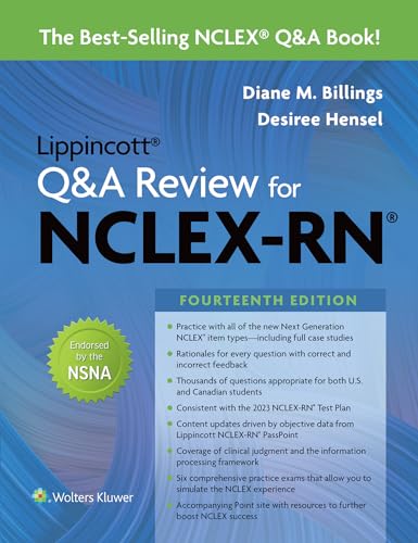 Lippincott Q&A Review for NCLEX-RN 14th Edition (Lippioncott's Review For NCLEX-RN)